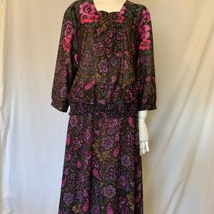 Vintage 90s 2 piece set top and skirt